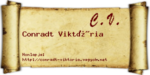 Conradt Viktória névjegykártya